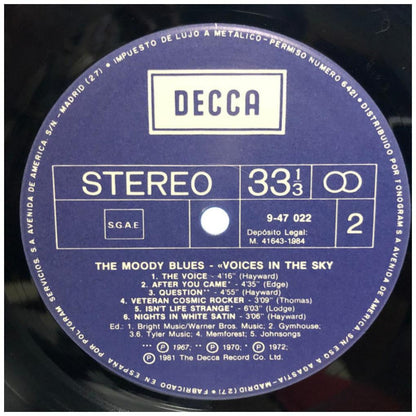 THE MOODY BLUES - VOICES IN THE SKY: THE BEST OF | VINILO USADO
