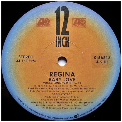 REGINA - BABY LOVE | 12'' MAXI SINGLE USADO