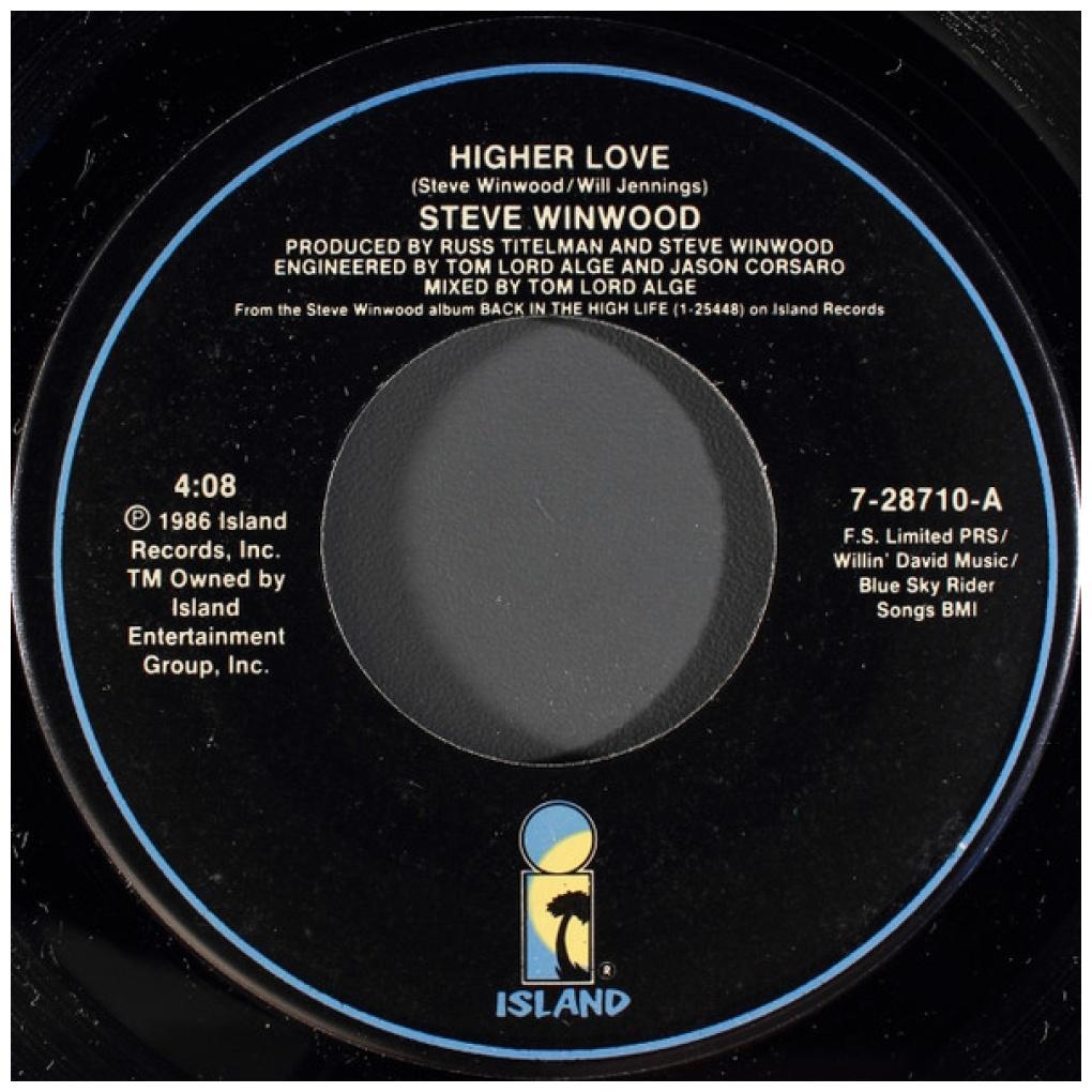STEVE WINWOOD - HIGHER LOVE | 7" USADO