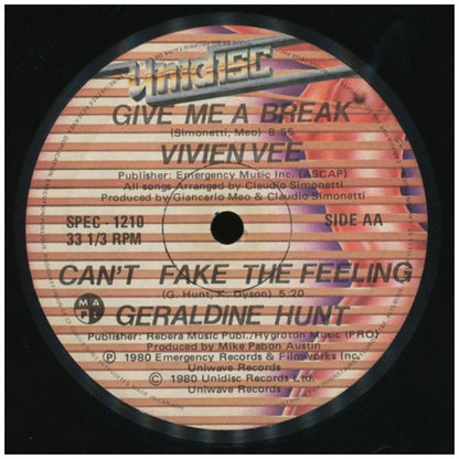 GERALDINE HUNT - CAN'T FAKE THE FEELING (VDE-NUEVO/SELLADO) | 12'' MAXI SINGLE USADO