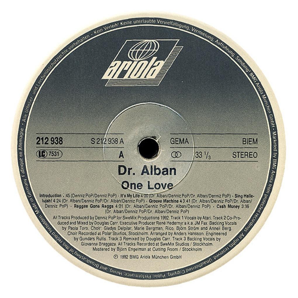 DR. ALBAN - ONE LOVE: THE ALBUM | VINILO USADO