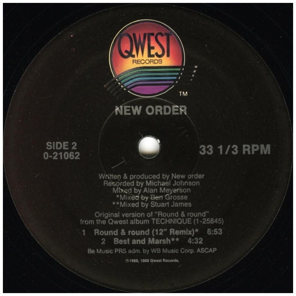 NEW ORDER - ROUND & ROUND | 12'' MAXI SINGLE USADO