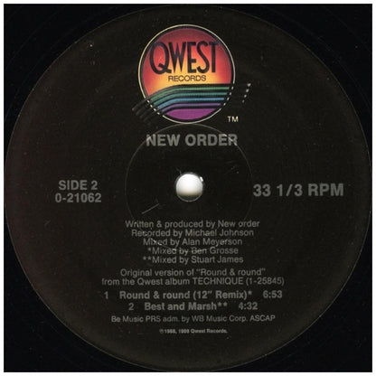 NEW ORDER - ROUND & ROUND | 12'' MAXI SINGLE USADO
