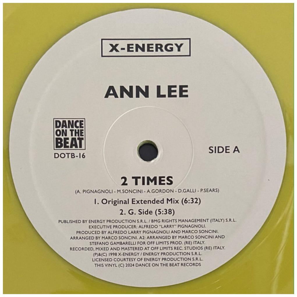 ANN LEE - 2 TIMES (YELLOW VINYL) | 12'' MAXI SINGLE USADO