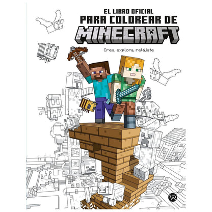 MINECRAFT EL LIBRO OFICIAL PARA COLOREAR
 (TAPA BLANDA) - VR EDITORAS  | LIBRO