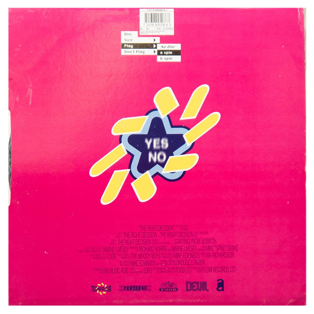 JESUS JONES - THE RIGHT DECISION | 12" MAXI SINGLE USADO
