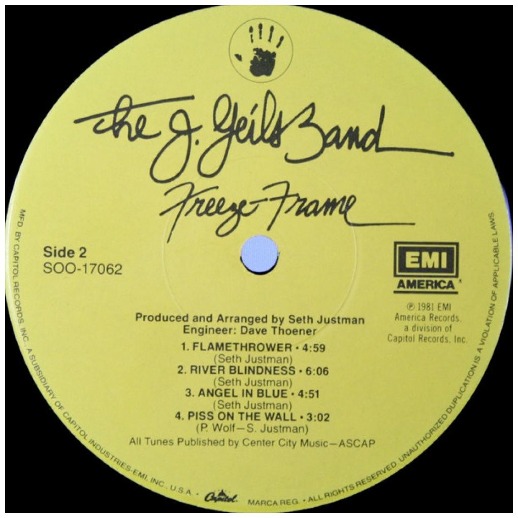 J. GEILS BAND - FREEZE  FRAME | VINILO USADO