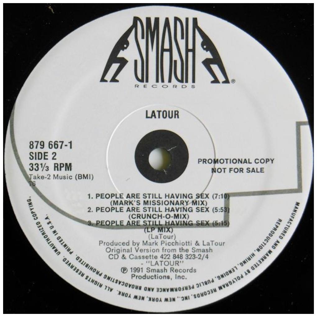 LaTOUR - People Are Still Having Sex | 12'' MAXI SINGLE USADO
