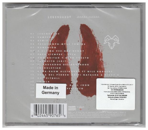 DADDY YANKEE - LEGENDADDY | CD
