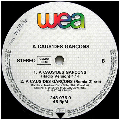 A CAUS' DES GARÇONS - A CAUS' DES GARÇONS | 12'' MAXI SINGLE USADO
