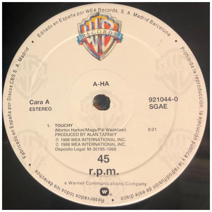 A-HA - TOUCHY! | 12'' MAXI SINGLE USADO