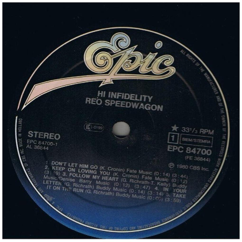 R.E.O. SPEEDWAGON - HI-INFIDELITY | VINILO USADO