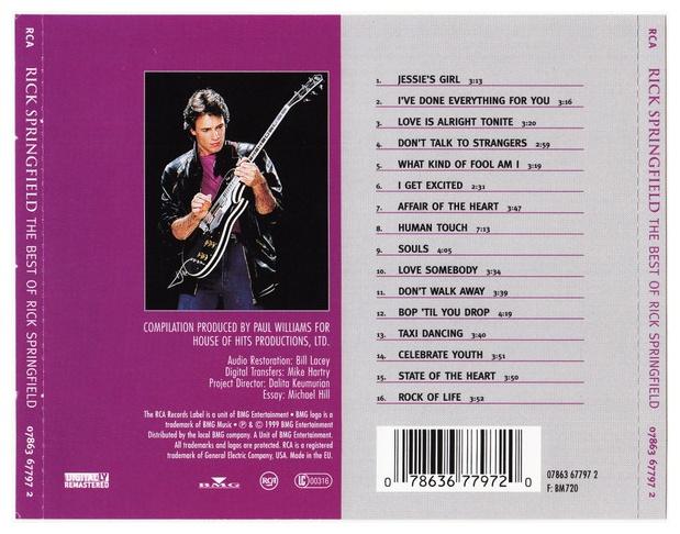 RICK SPRINGFIELD - THE BEST OF | CD