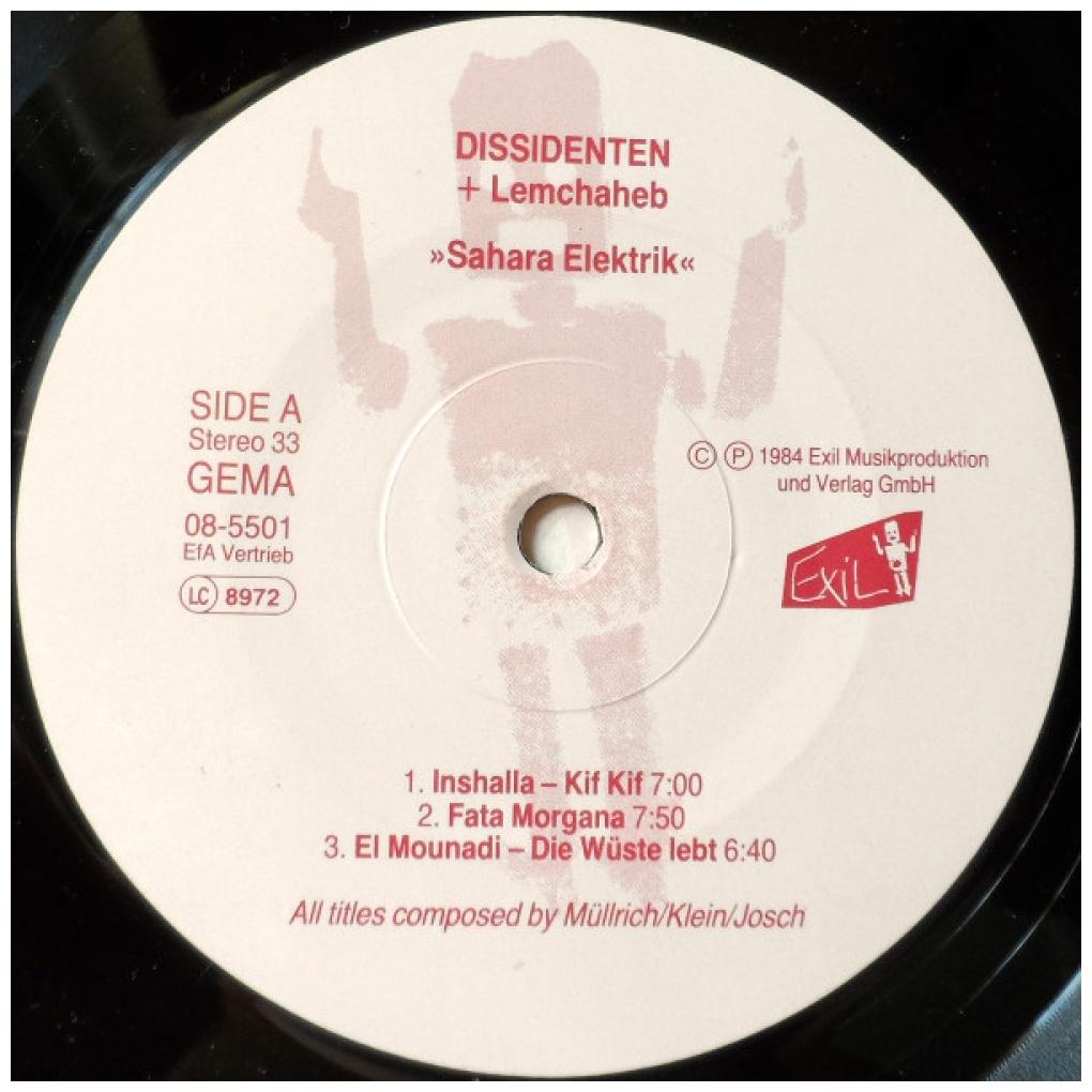 DISSIDENTEN - SAHARA ELECTRIC | VINILO USADO