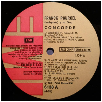 FRANK POURCEL - CONCORDE | VINILO USADO