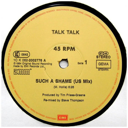 TALK TALK - IT'S MY LIFE/SUCH A SHAME | 12'' MAXI SINGLE  USADO