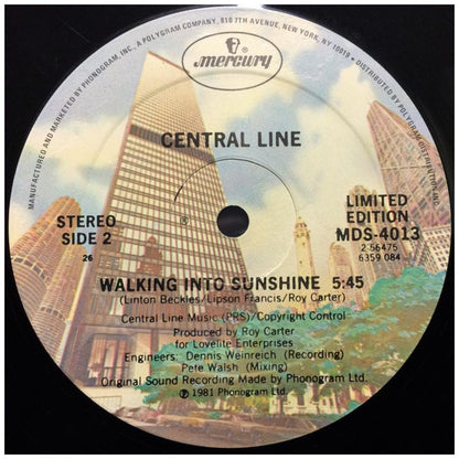 CENTRAL LINE - WALKING ON SUNSHINE | 12'' MAXI SINGLE USADO