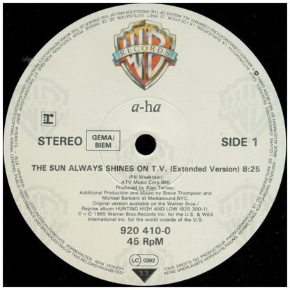A-HA - THE SUN ALWAYS SHINE ON T.V. | 12" MAXI SINGLE VINILO USADO