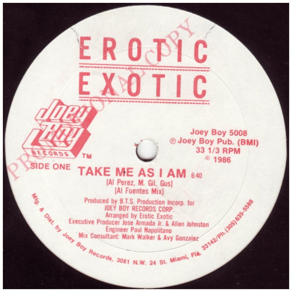 EROTIC EXOTIC - TAKE ME AS I AM | 12" MAXI SINGLE VINILO USADO