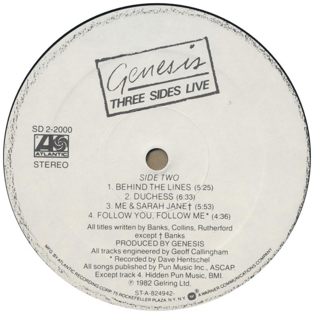 GENESIS - THREE SIDES LIVE (2LP) | VINILO USADO