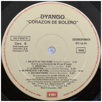 DYANGO - CORAZON DE BOLERO | VINILO USADO