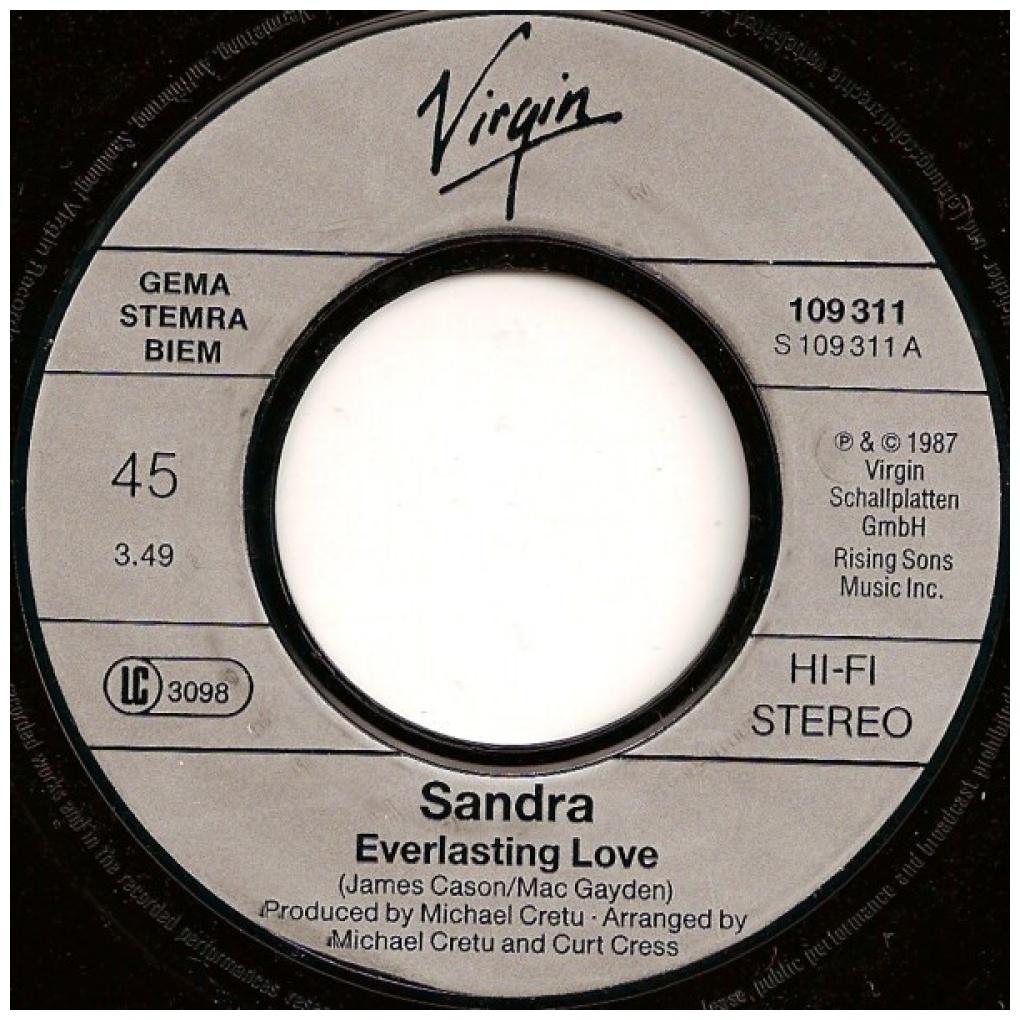 SANDRA - EVERLASTING LOVE | 7" SINGLE USADO