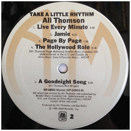 ALI THOMPSON - TAKE A LITTLE RHYTHM (VDE-NUEVO/SELLADO) | VINILO USADO