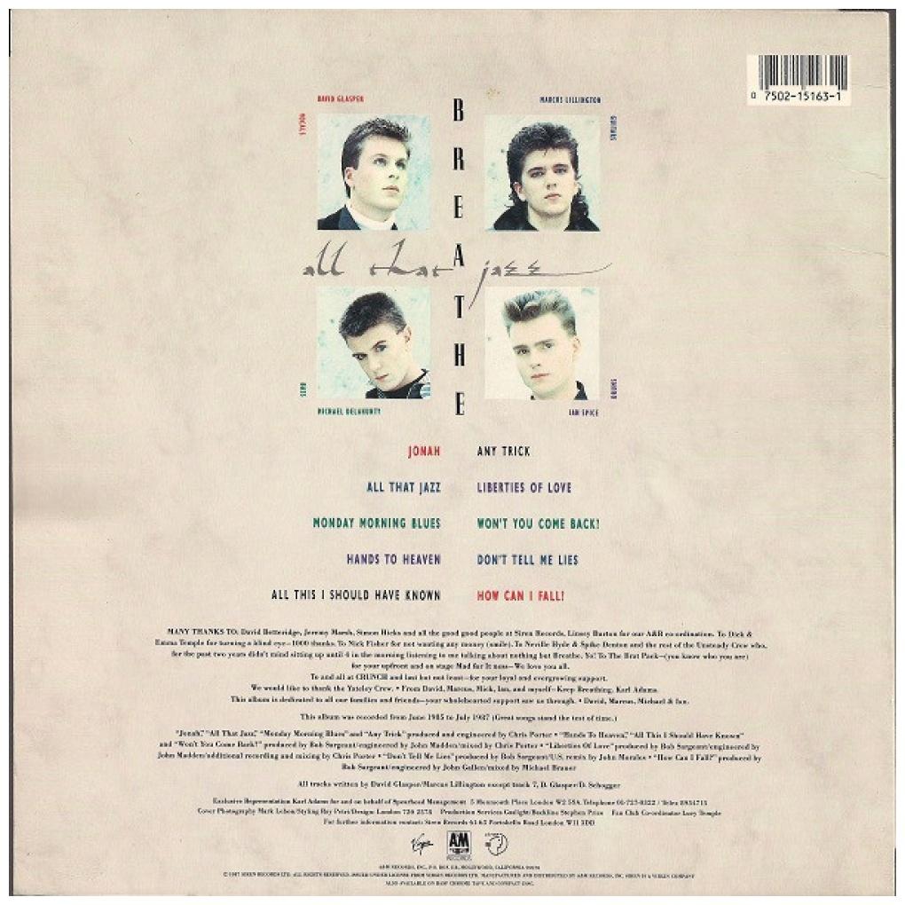 BREATHE - ALL THAT JAZZ (USA VERSION) | VINILO USADO