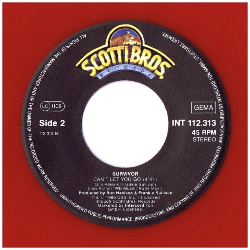 SURVIVOR - IS THIS LOVE (RED VINYL) | 7" SINGLE USADO