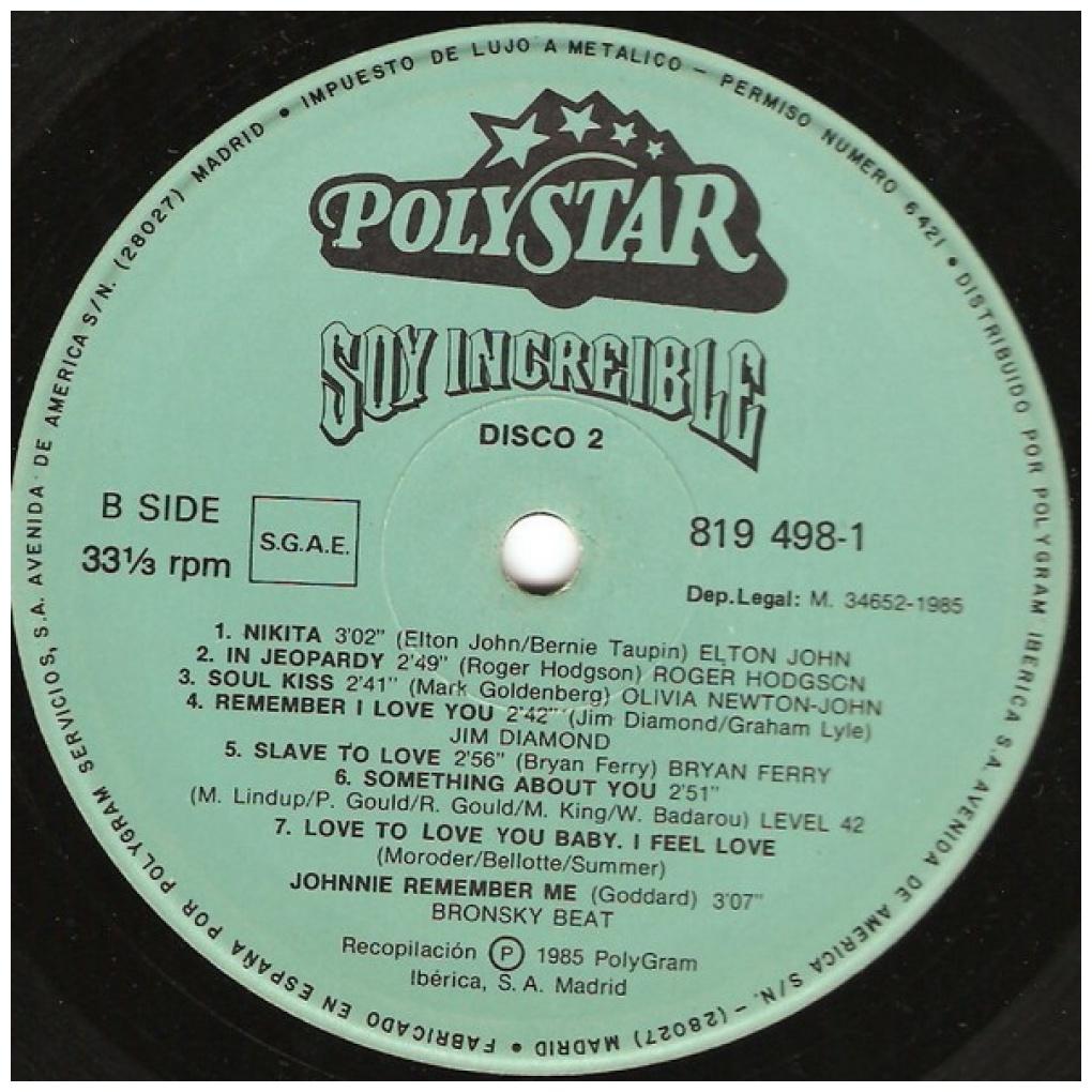 SOY INCREIBLE - 25 SUPER HITS INTERNACIONALES (2LP) | VINILO USADO