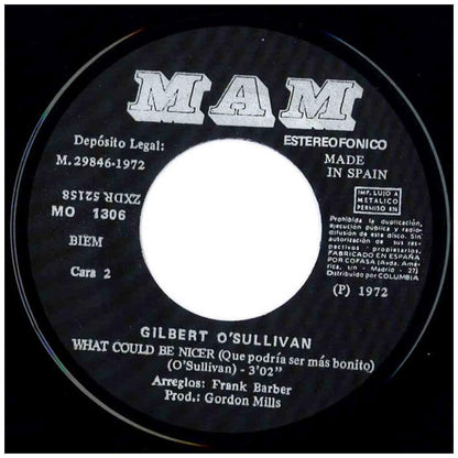 GILBERT O'SULLIVAN - CLAIR | 7" SINGLE USADO