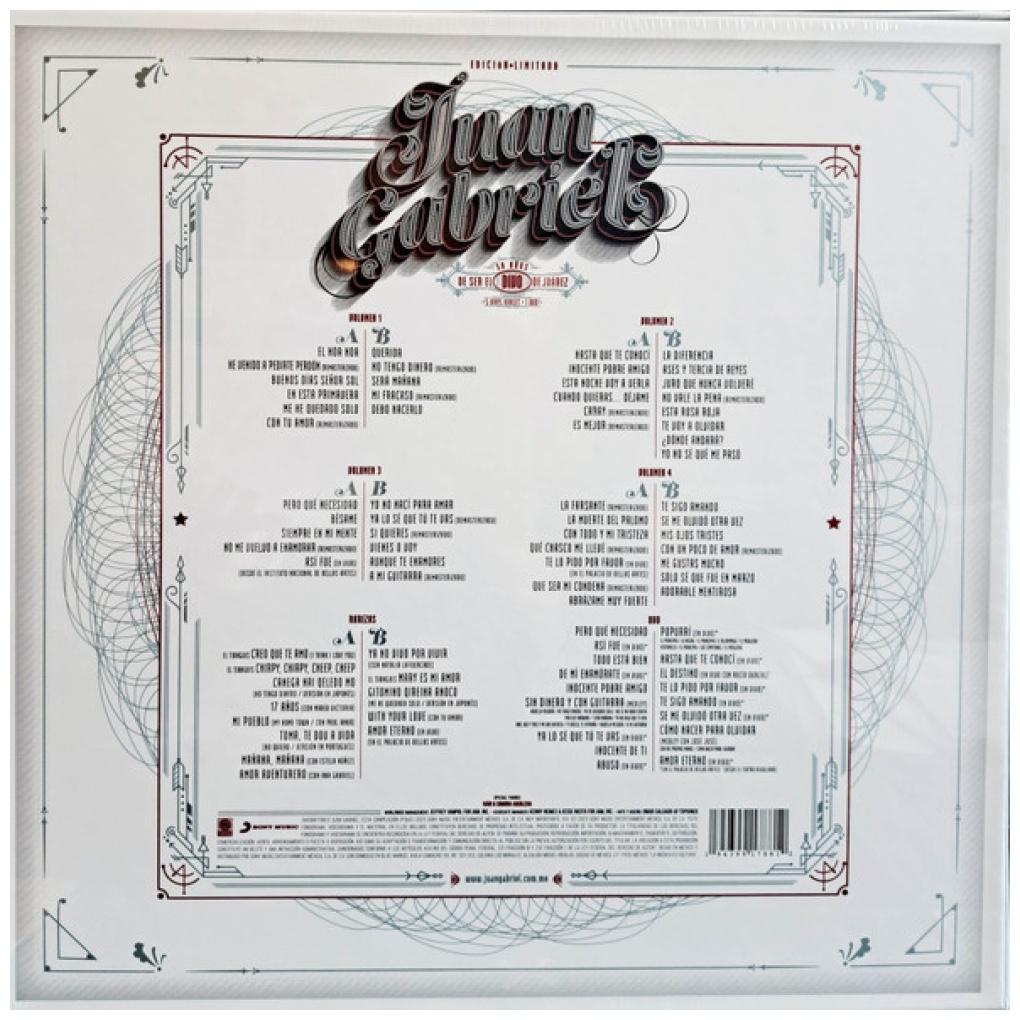 JUAN GABRIEL - 50 AÑOS DE SER EL DIVO DE JUAREZ (5LP+DVD) (LTD. EDITION) | VINILO