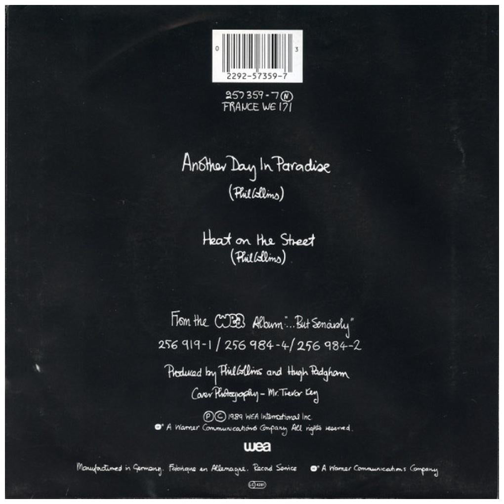 PHIL COLLINS - ANOTHER DAY IN PARADISE | 7" SINGLE USADO