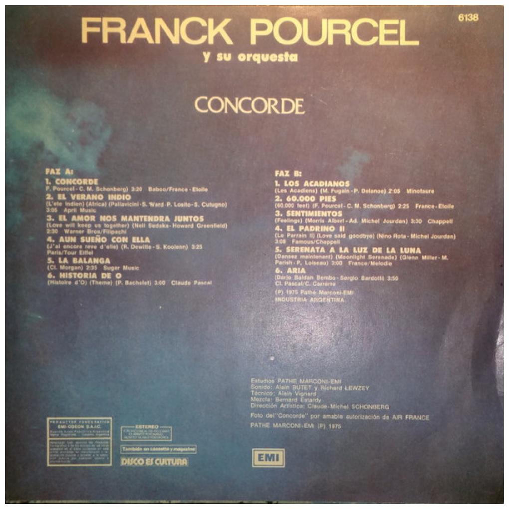 FRANK POURCEL - CONCORDE | VINILO USADO