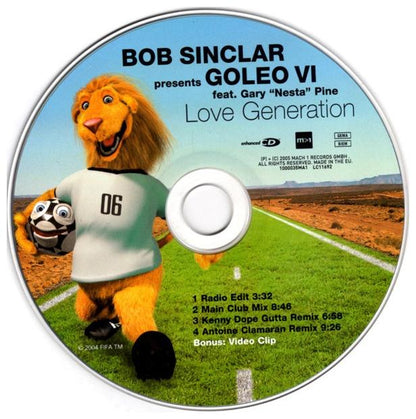 BOB SINCLAR  - LOVE GENERATION | CD SINGLE USADO