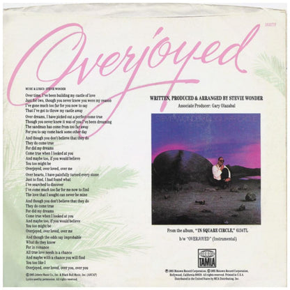 STEVIE WONDER - OVERJOYED | 7" SINGLE USADO