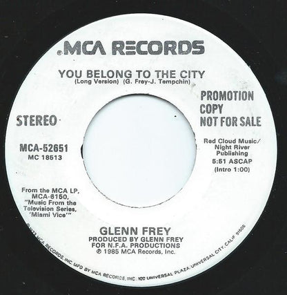 GLEN FREY - YOU BELONG TO THE CITY | 7" SINGLE VINILO USADO
