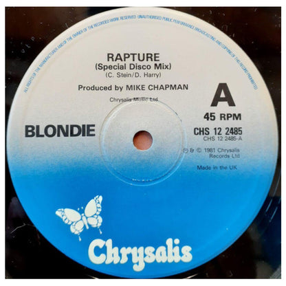 BLONDIE - RAPTURE | 12" MAXI SINGLE VINILO