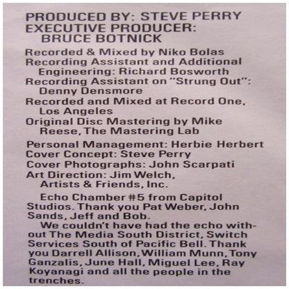 STEVE PERRY - STREET TALK | VINILO USADO