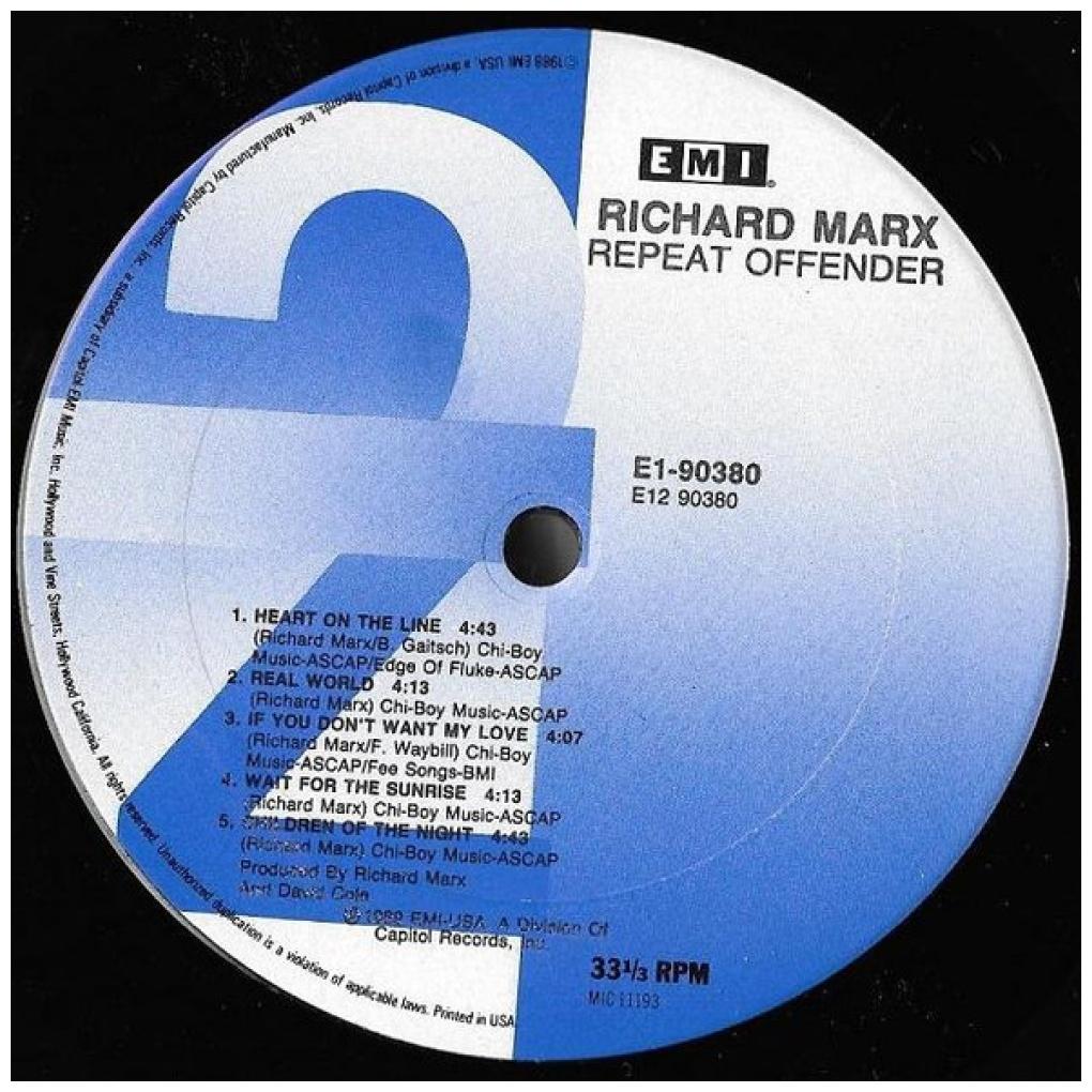 RICHARD MARX - REPEAT OFFENDER | VINILO USADO