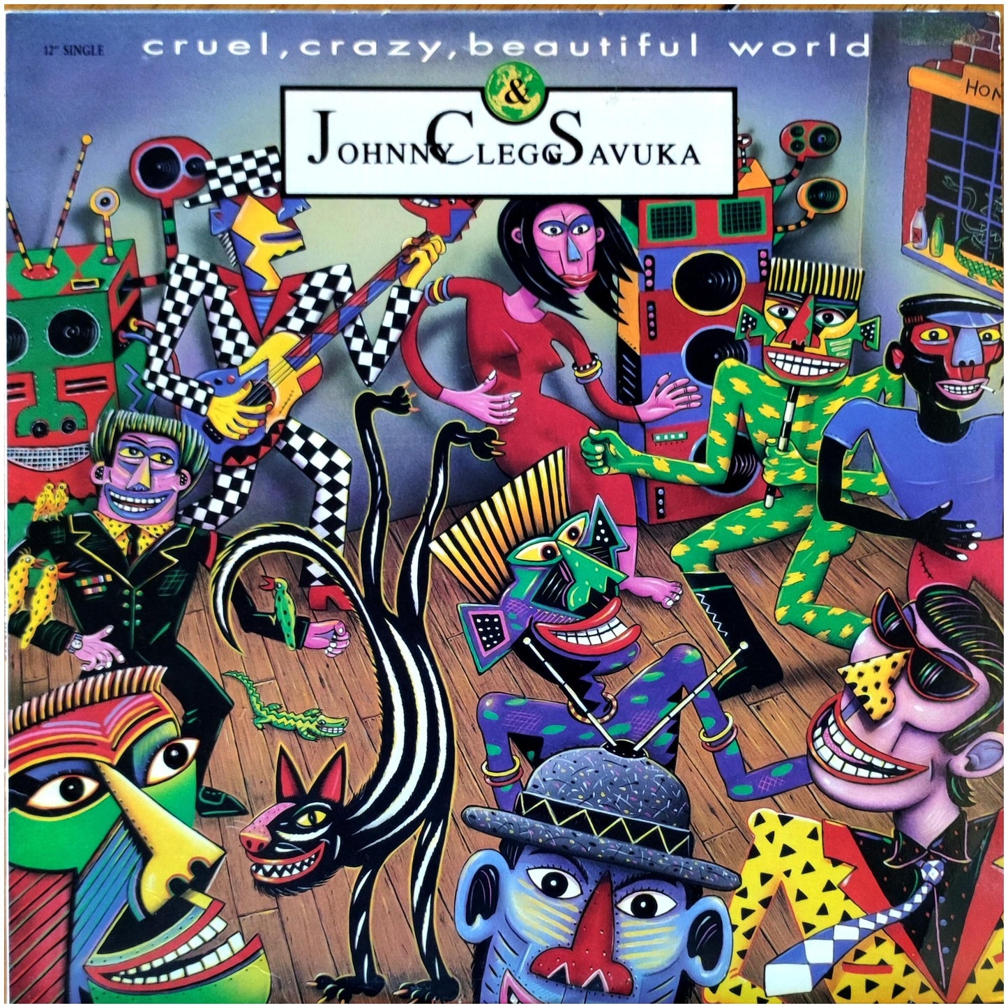 JOHNNY CLEGG & SAVUKA - CRUEL, CRAZY, BEAUTIFUL WORLD | 12" MAXI SINGLE USADO