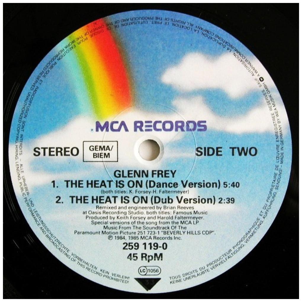 GLEN FREY - THE HEAT IS ON | 12'' MAXI SINGLE USADO