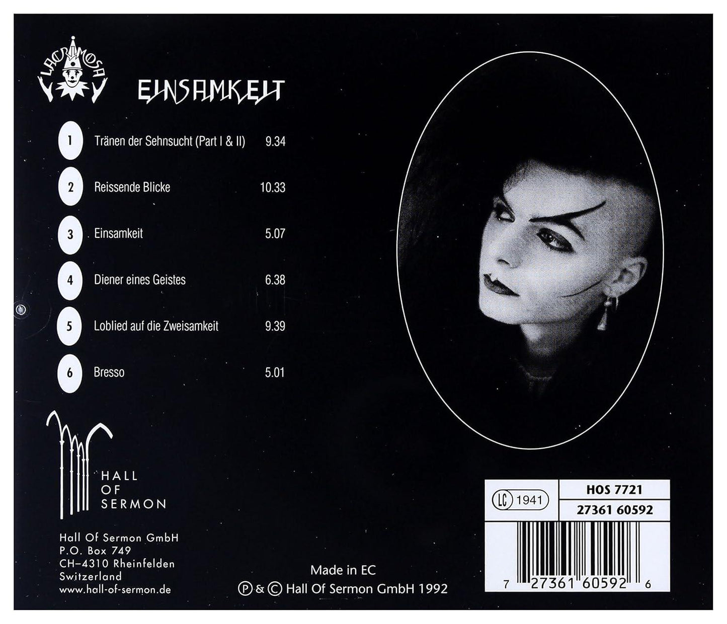 LACRIMOSA - EINSAMKEIT | CD