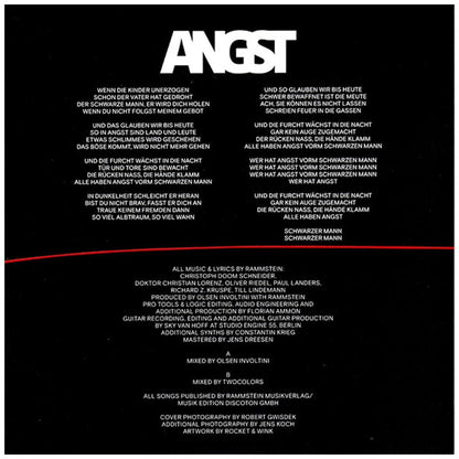 RAMMSTEIN - ANGST (RED VINYL) | 7"