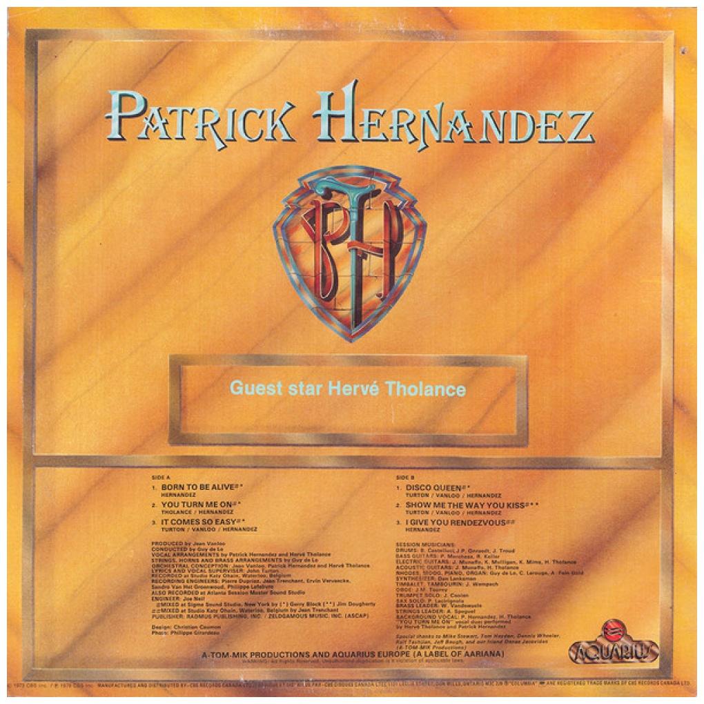 PATRICK HERNANDEZ - BORN TO BE ALIVE | VINILO USADO