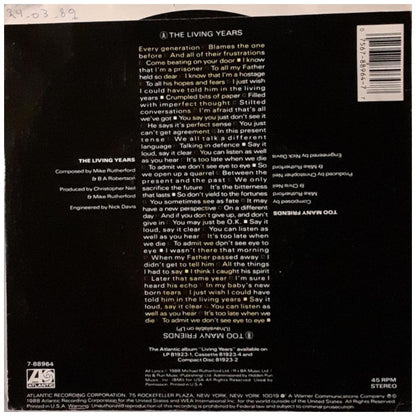 MIKE + THE MECHANICS - LIVING YEARS | 7" SINGLE USADO