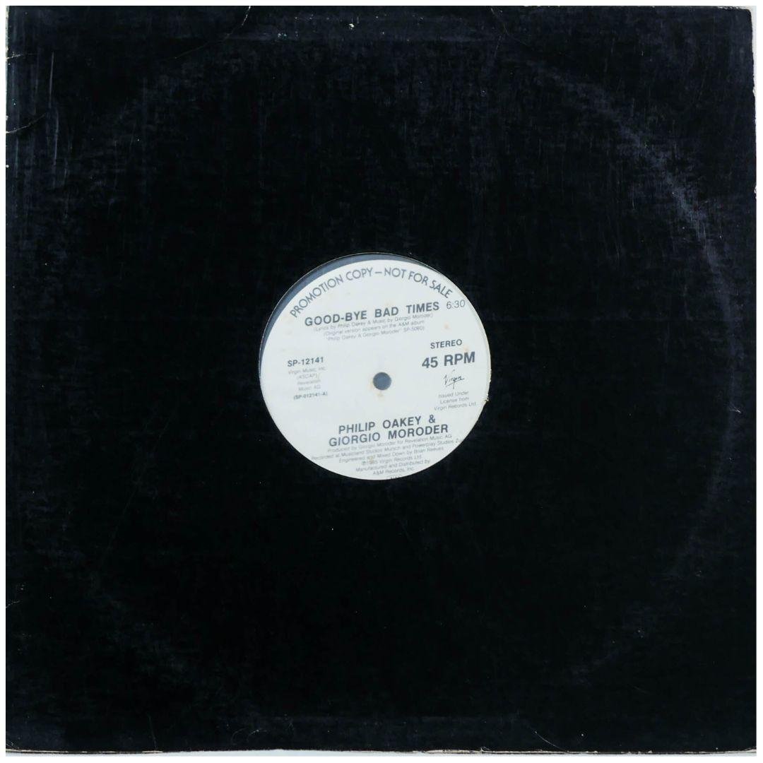 PHILIP OAKEY & GEORGIO MORODER - GOOD-BYE BAD TIMES (PROMO) | 12" MAXI SINGLE USADO