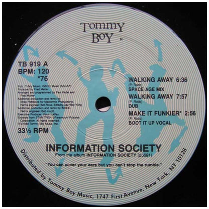 INFORMATION SOCIETY - WALKING AWAY | 12'' MAXI SINGLE USADO