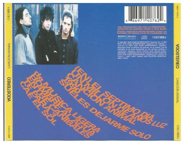 SODA STEREO - CANCION ANIMAL | CD