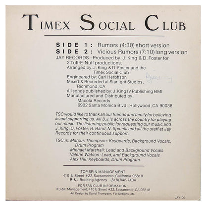TIMES SOCIAL CLUB - RUMORS | 12" MAXI SINGLE USADO
